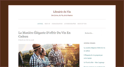 Desktop Screenshot of librairieduvin.com